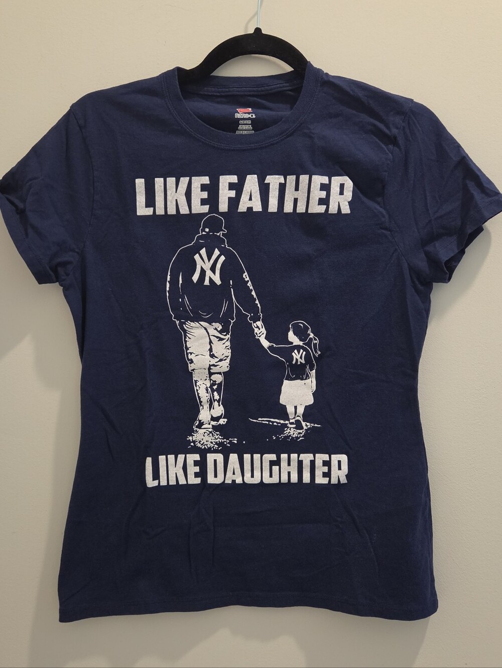 Navy NYY 'Like Father Like Daughter' Graphic Tee